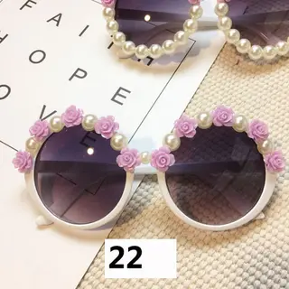 Handmade flower diamond sunglasses - 22Style