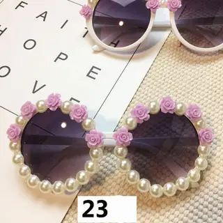 Handmade flower diamond sunglasses - 23Style