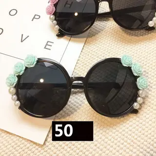 Handmade flower diamond sunglasses - 50Style