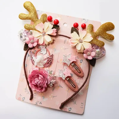 Christmas hair accessories Pink Card - Shop at LoveMi