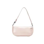 Light cooked style solid color simple shoulder bag - Beige