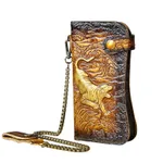 Portefeuille en cuir véritable dragon - tigre - Portefeuille En Cuir Véritable