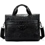 Cowhide computer bag - Black