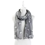 Little penguin print shawl - Grey