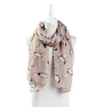 Little penguin print shawl - Khaki