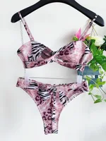 Printed bikini stripe swimsuit - Printing