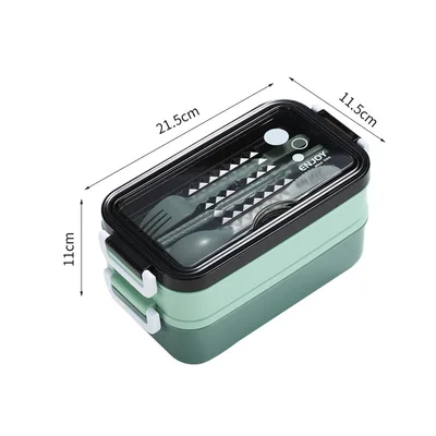 MultilayerLlunch Box Bento Box Plastic Office Car Available Green - Shop at LoveMi