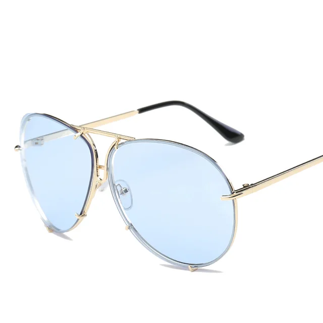 Marine sunglasses Gold Frame Ocean Blue - Shop at LoveMi