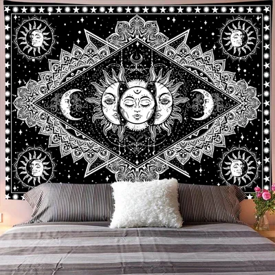 Tapestry Black And White Series Printed Home Hanging Cloth Ls Hbb 20 - Shop at LoveMi