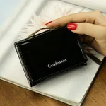 Student's Cute Simple Cool Retro Foldable Wallet For Women - Black