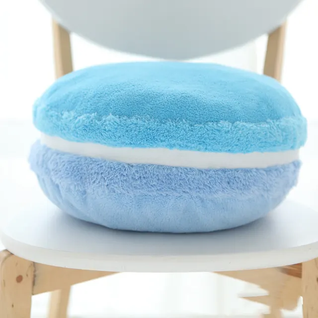 French Macaron Round Cake Creative Pillow Cushion - 11 Gradient Blue