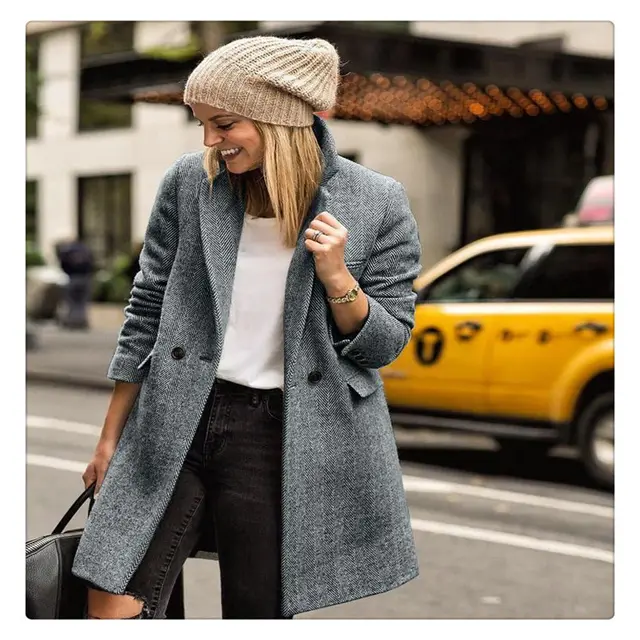 A slim blazer with lapel Black - Shop at LoveMi
