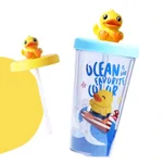 Little yellow duck figurine water cup - Sky Blue
