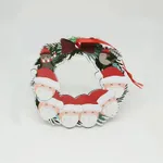 Christmas tree wooden snowman hanging piece - Six People