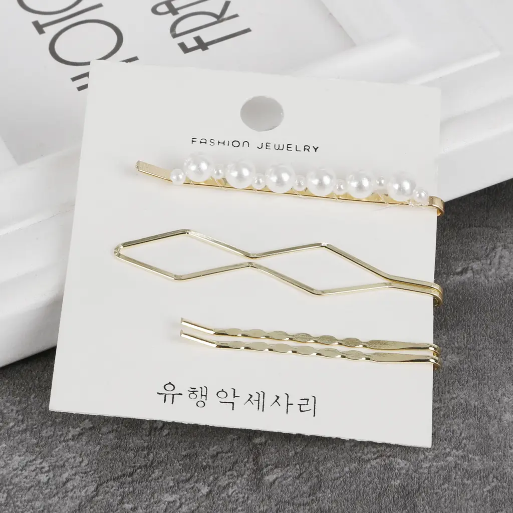Minimalist sweet wind plating bangs clip - G
