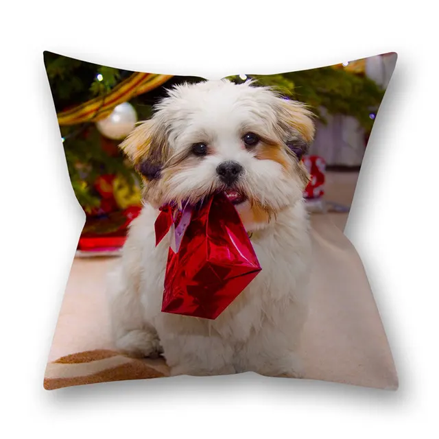 New Christmas pillowcase Christmas animal cats and dogs