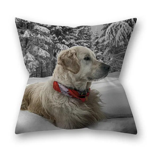 New Christmas pillowcase Christmas animal cats and dogs - G