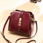 Fashion one-shoulder bucket bag - Red