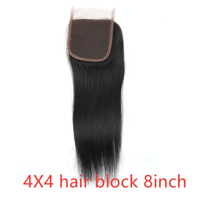 Real human hair straight wave human hair hair curtain natural color wig hair extension 4X4 Hair Block - Shop at LoveMi
