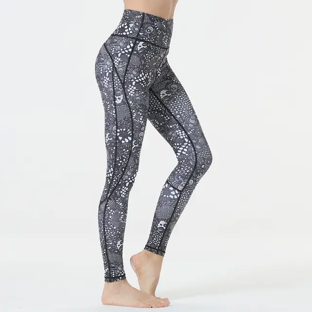 Printed yoga pants Black - Shop at LoveMi