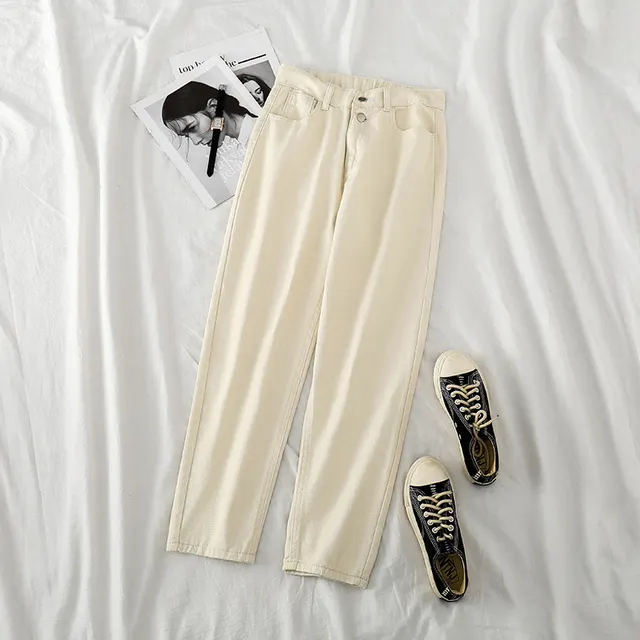 Xuanya straight jeans Apricot - Shop at LoveMi