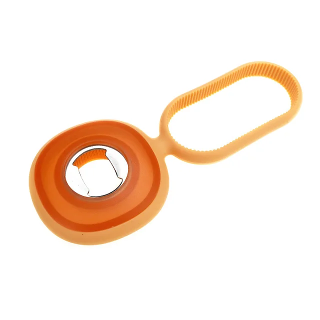 Multifunctional silicone bottle opener - Orange
