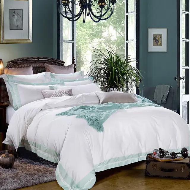 White four-piece hotel bedding cotton pure cotton European-style - Package 3