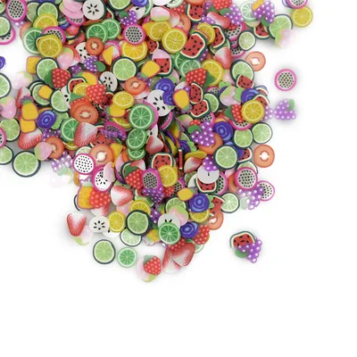 Soft clay fruit slice mixed Nail jewelry patch DIY Fruit - Shop at LoveMi