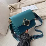 Shoulder strap western style small shoulder bag - Blue