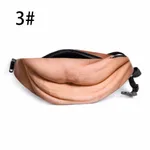 Hairy Dad Bod Fanny Pack - 3D Realistic Belly Print Waist Bag - Light Skin