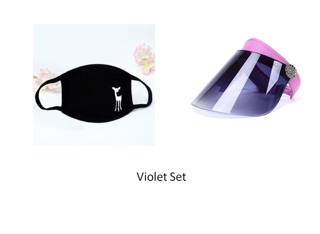 Anti UV Sun Visor Hat Violet Set - Shop at LoveMi