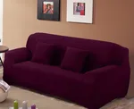 Solid Corner Sofa Covers Couch Slipcovers Elastica Material Sofa Skin Protector Cover Sofa Armchair - Grape