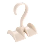 Wardrobe closet rotatable double bag hook - Beige