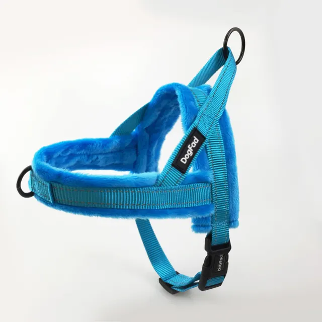 Fleece Adjustable Vest With Pet Chest Harness Blue - Shop at LoveMi