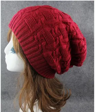 Thickened Wool Cap, Loose Pile Cap - Jujube Red