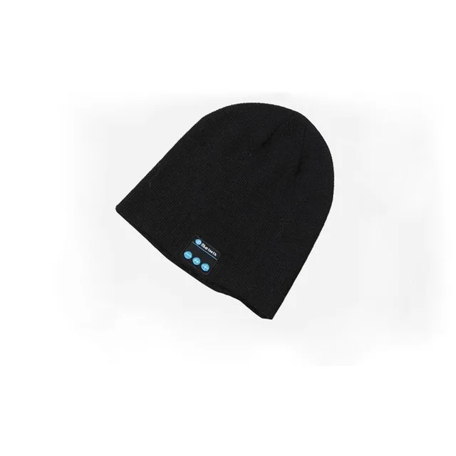 Wireless Bluetooth Knitted Hat Calls Music Stereo - Black