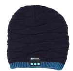 Wireless Bluetooth Knitted Hat Calls Music Stereo - Navy Blue