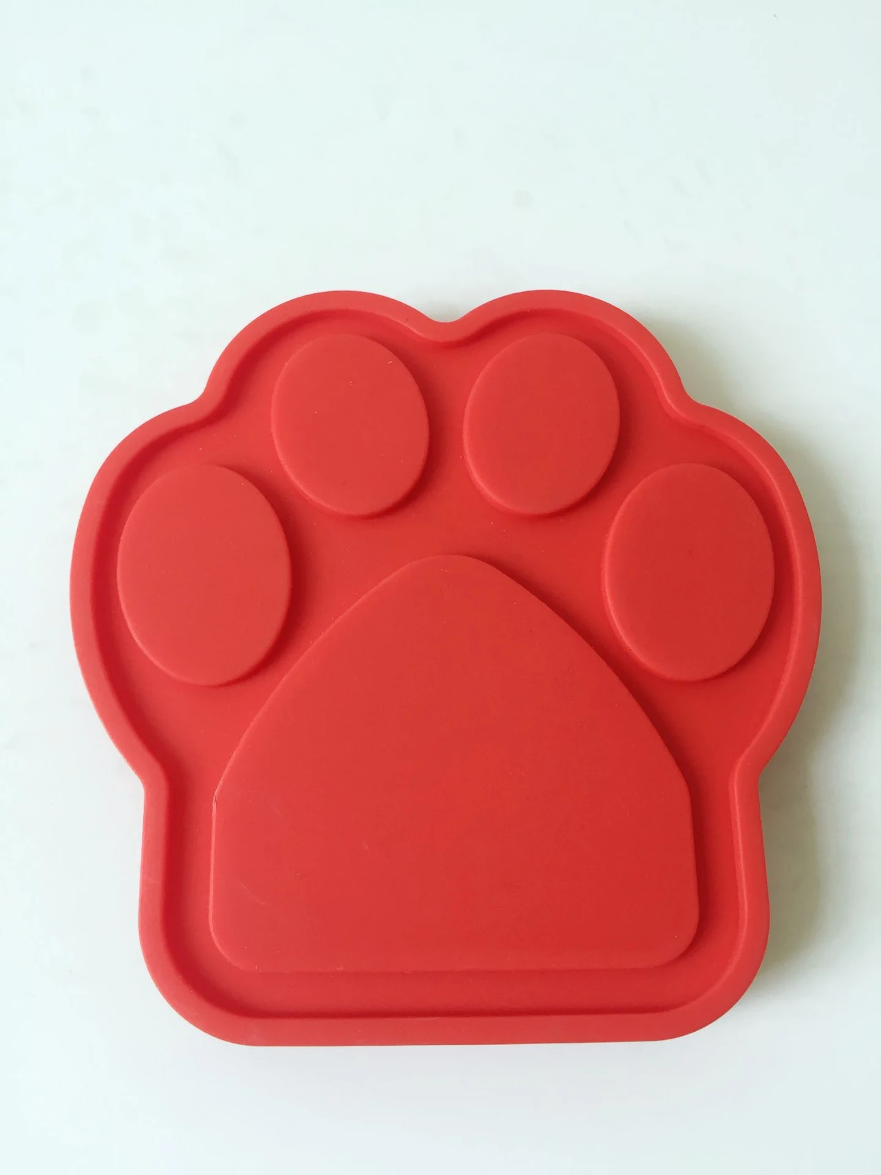 Dog sucker Silicone slowly eat pet bath artifact pad - Red