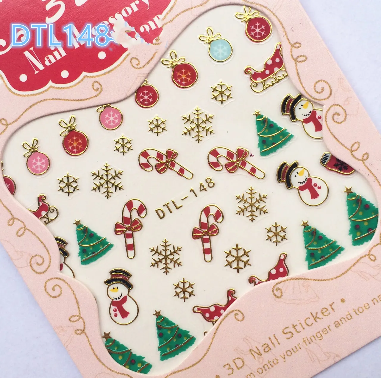 3D Christmas nail decals - 148 Style