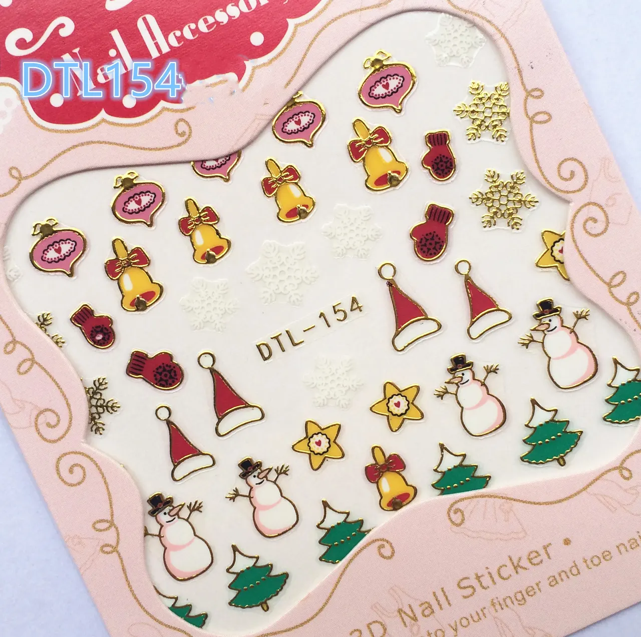 3D Christmas nail decals - 154 Style