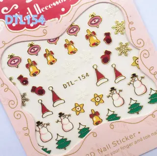3D Christmas nail decals - 154 Style