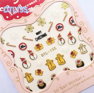 3D Christmas nail decals - 155 Style