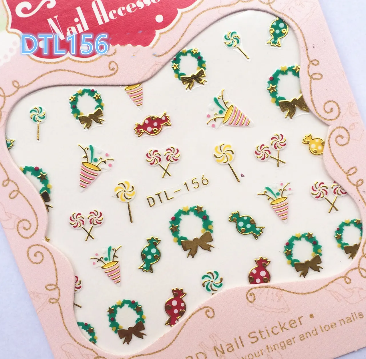 3D Christmas nail decals - 156 Style