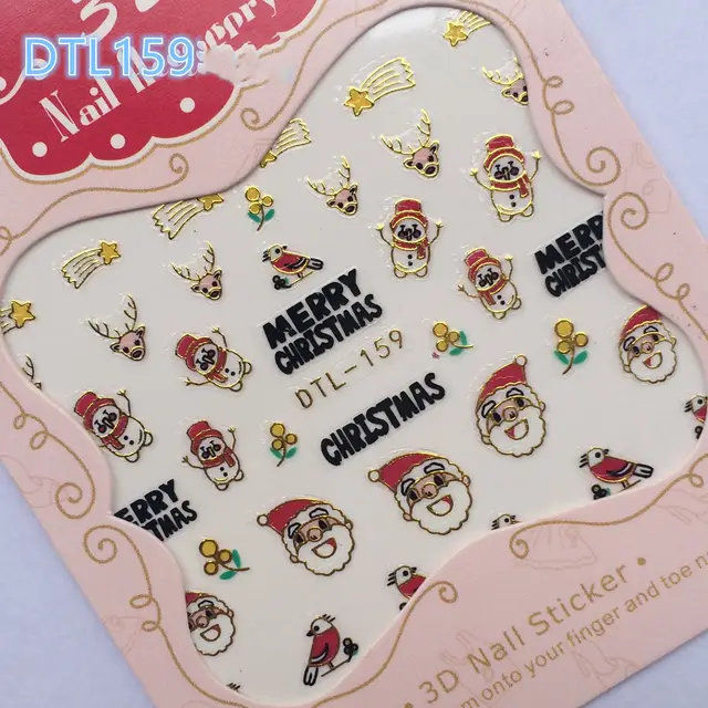 3D Christmas nail decals 159 Style - Shop at LoveMi