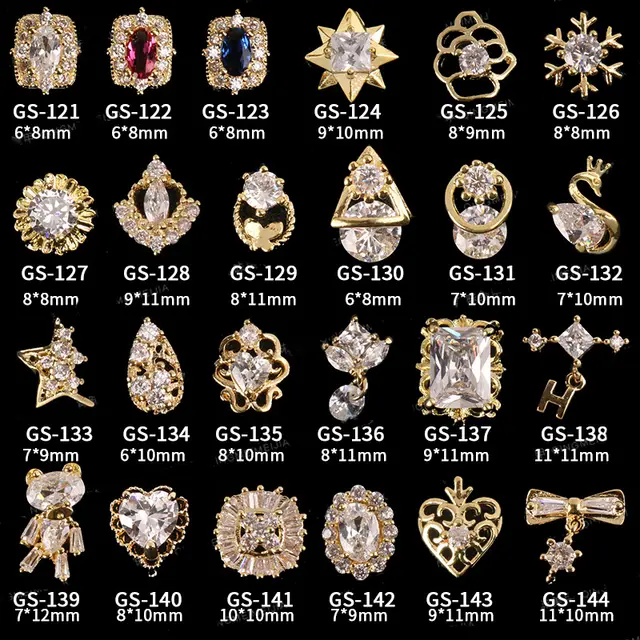 Zircon rhinestone nail decoration Gs139 - Shop at LoveMi