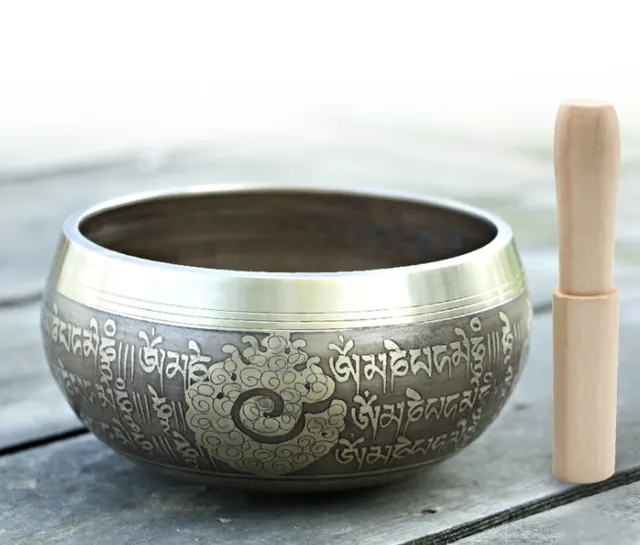 Handmade Buddha Sound Yoga meditation bowl - With Mallet