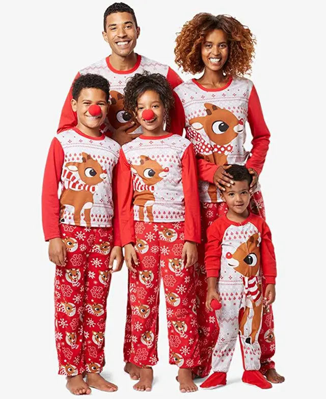 Elk print parent-child suit home service - Kid