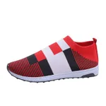Women's sports shoes with shallow mouth - Red
