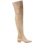 Mid-heel over the knee boots - Apricot