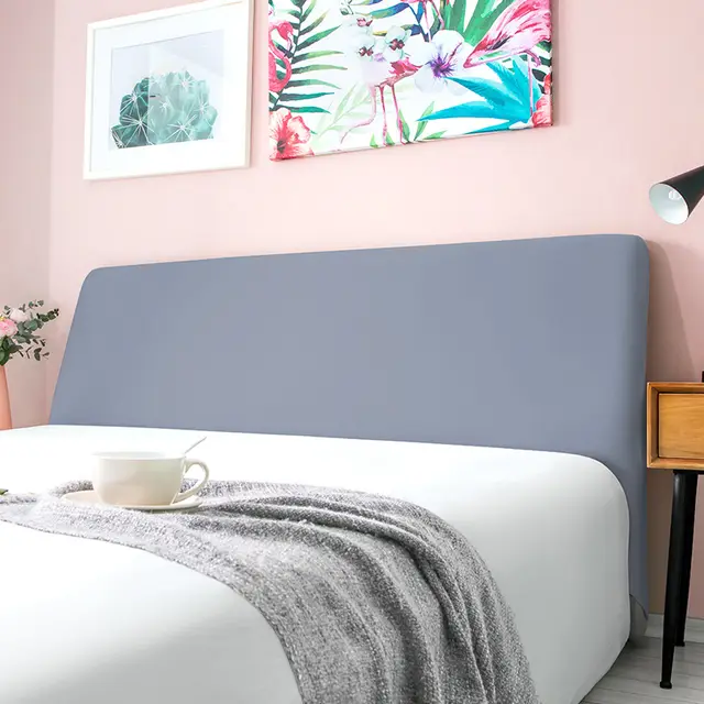 Bedside cover with curved leather bed back Grey - Shop at LoveMi
